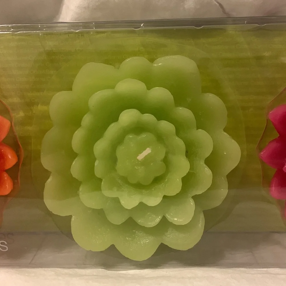 Crate & Barrel flower floating candles